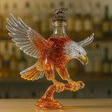 Glass Whiskey Bottle in the Shape of a Bald Eagle