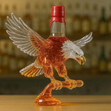 Glass Whiskey Bottle in the Shape of a Bald Eagle