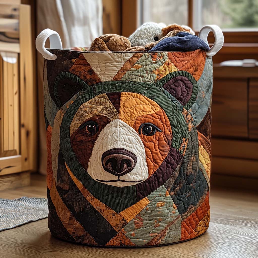 Bear Paw Prints Laundry Basket | Handmade Laundry Basket