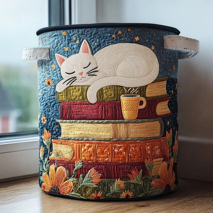 Quilted Cat Basket | Handmade Laundry Basket