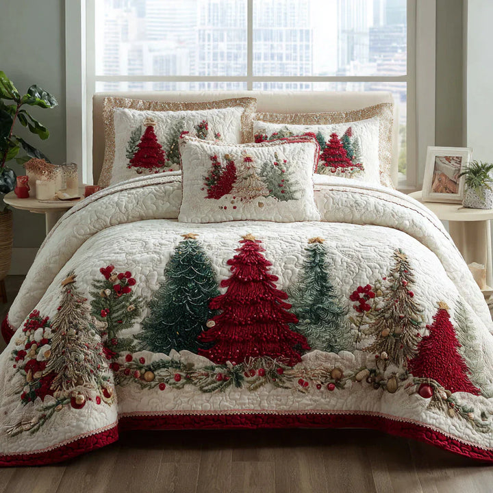 3-Piece Quilted Bedspread Set - Matte Wonder