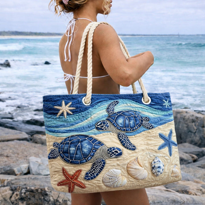 Handmade Beach Bag | Ocean Turtle Escape