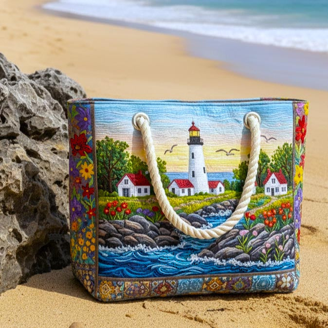 Handmade Beach Bag | Lighthouse Glow