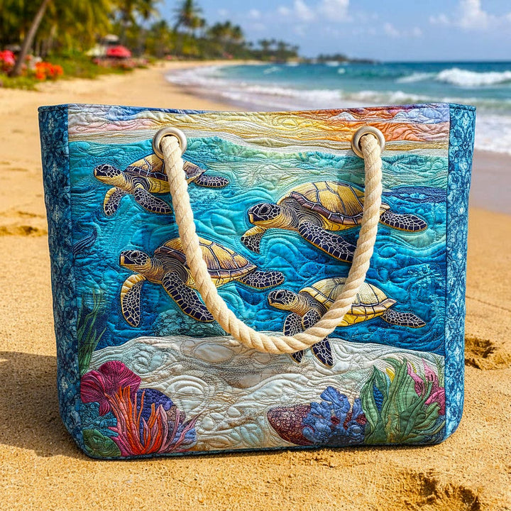 Handmade Beach Bag | Sea Turtle