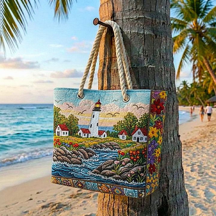 Handmade Beach Bag | Lighthouse Glow