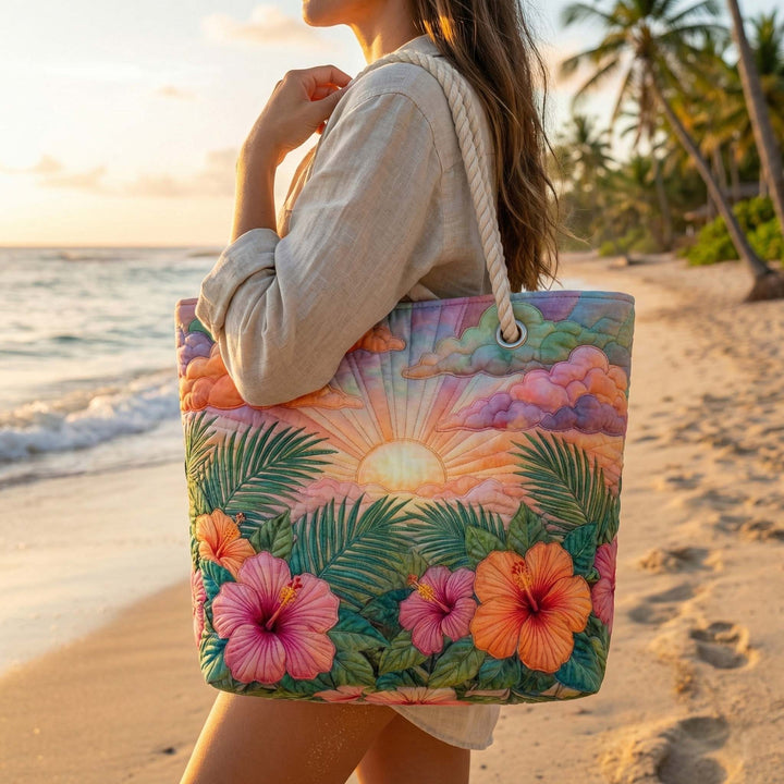Handmade Beach Bag | Tropical Sunrise