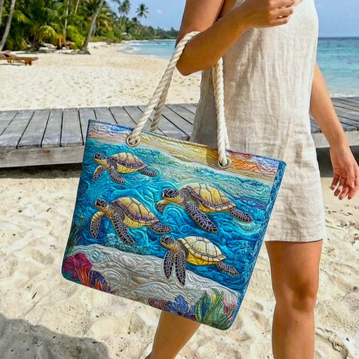 Handmade Beach Bag | Sea Turtle