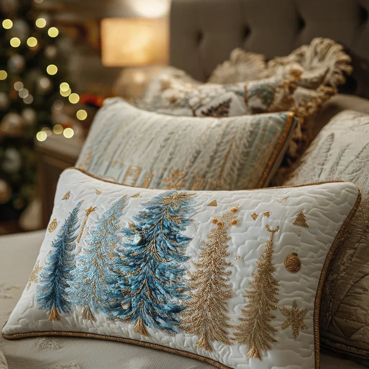 Quilted Pillowcase - Festive Forest