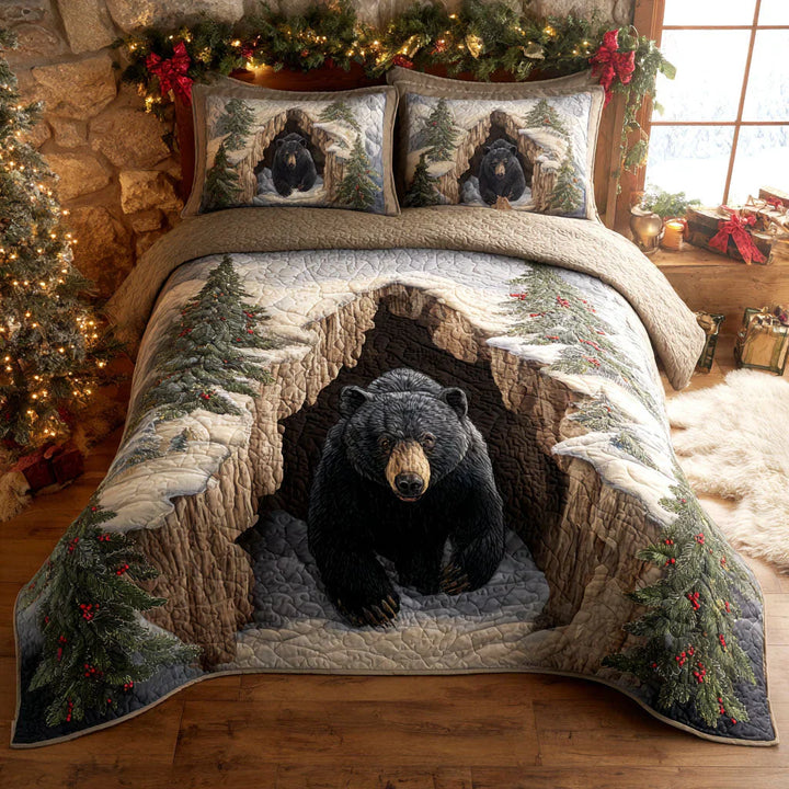 3-Piece Quilted Bedspread Set - Holiday Retreat