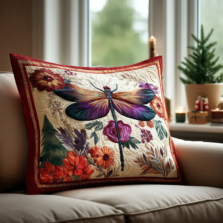 Quilted Pillowcase - Enchanted Dragonfly