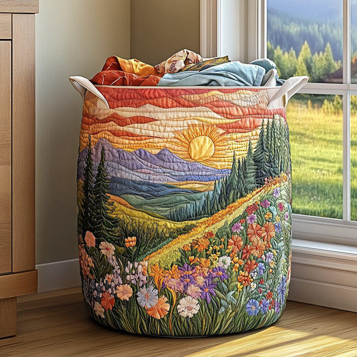 Bright Meadow | Handmade Laundry Basket