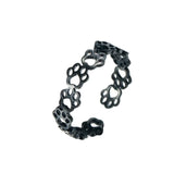 Paw-Shaped Stainless Steel Ring – Adjustable Animal Motif Ring for Women