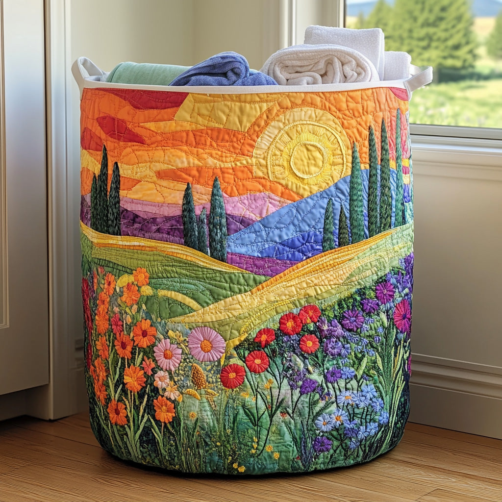 Spring Meadow | Handmade Laundry Basket